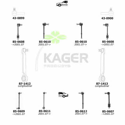 Kager 80-1086 Wheel suspension 801086: Buy near me at 2407.PL in Poland at an Affordable price!