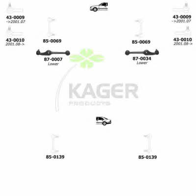 Kager 80-1154 Подвеска колеса 801154: Купить в Польше - Отличная цена на 2407.PL!