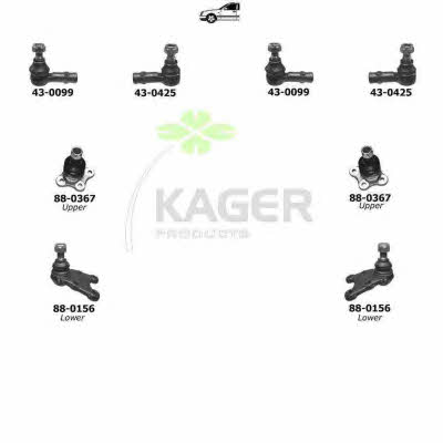 Kager 80-1171 Wheel suspension 801171: Buy near me at 2407.PL in Poland at an Affordable price!