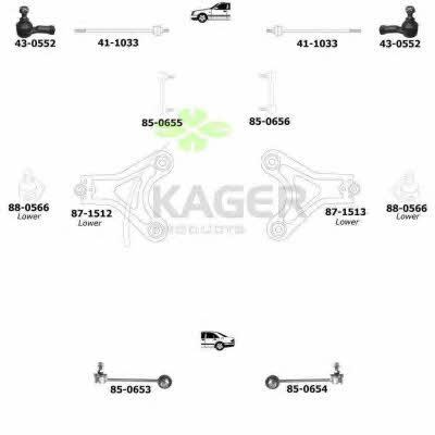 Kager 80-1242 Подвеска колеса 801242: Купить в Польше - Отличная цена на 2407.PL!