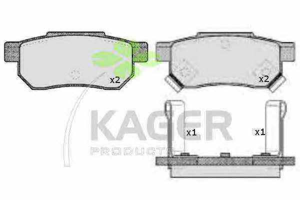 Kager 35-0299 Brake Pad Set, disc brake 350299: Buy near me in Poland at 2407.PL - Good price!