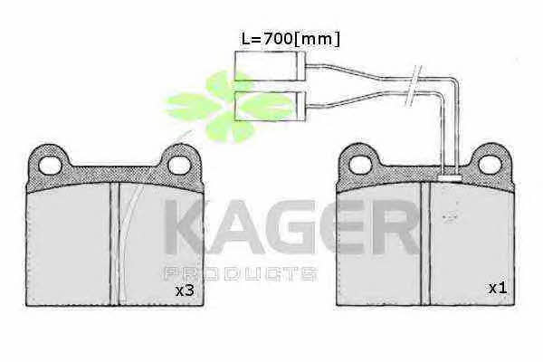 Kager 35-0368 Тормозные колодки дисковые, комплект 350368: Отличная цена - Купить в Польше на 2407.PL!