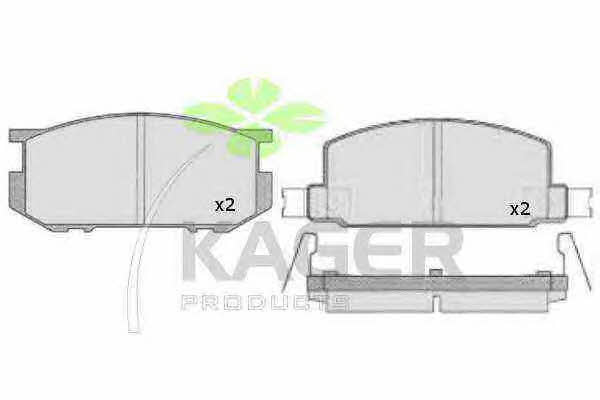 Kager 35-0444 Тормозные колодки дисковые, комплект 350444: Отличная цена - Купить в Польше на 2407.PL!