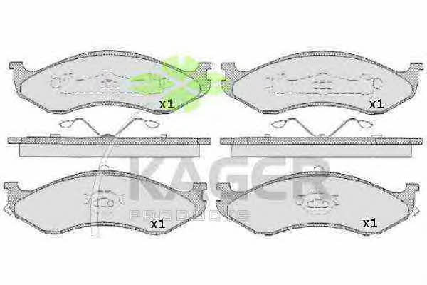 Kager 35-0515 Тормозные колодки дисковые, комплект 350515: Отличная цена - Купить в Польше на 2407.PL!