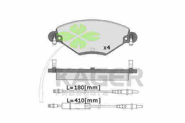 Kager 35-0548 Тормозные колодки дисковые, комплект 350548: Отличная цена - Купить в Польше на 2407.PL!