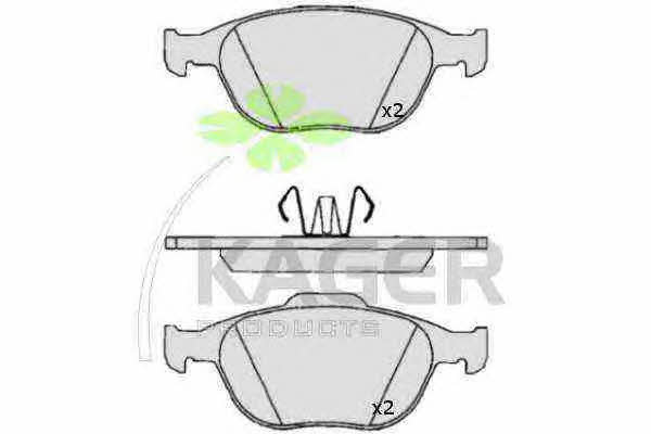 Kager 35-0555 Тормозные колодки дисковые, комплект 350555: Отличная цена - Купить в Польше на 2407.PL!