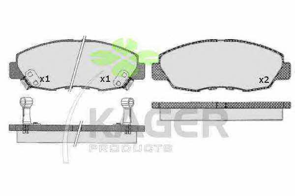 Kager 35-0591 Тормозные колодки дисковые, комплект 350591: Отличная цена - Купить в Польше на 2407.PL!