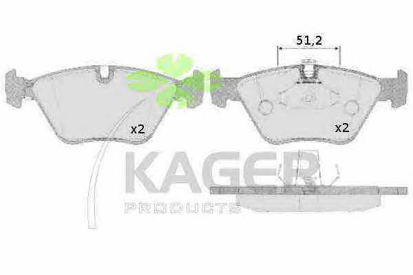 Kager 35-0615 Тормозные колодки дисковые, комплект 350615: Отличная цена - Купить в Польше на 2407.PL!