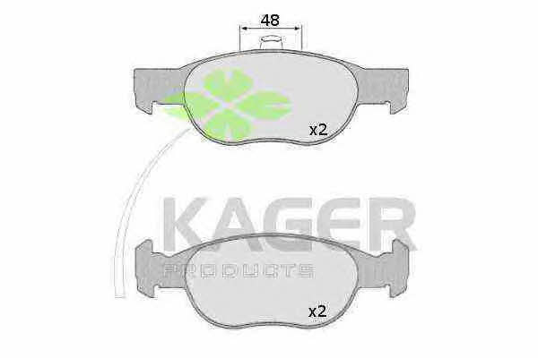 Kager 35-0641 Тормозные колодки дисковые, комплект 350641: Отличная цена - Купить в Польше на 2407.PL!