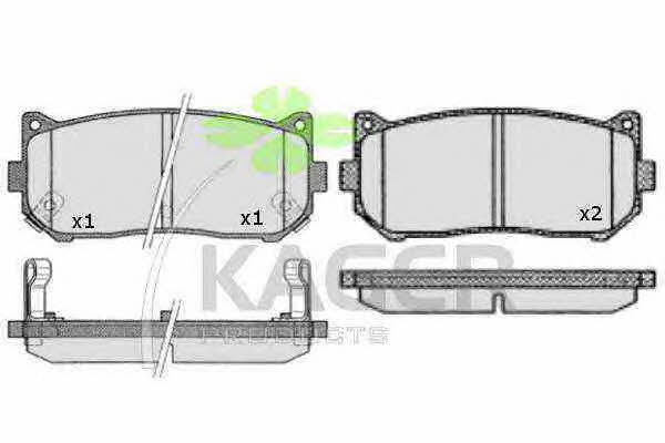 Kager 35-0679 Гальмівні колодки, комплект 350679: Приваблива ціна - Купити у Польщі на 2407.PL!