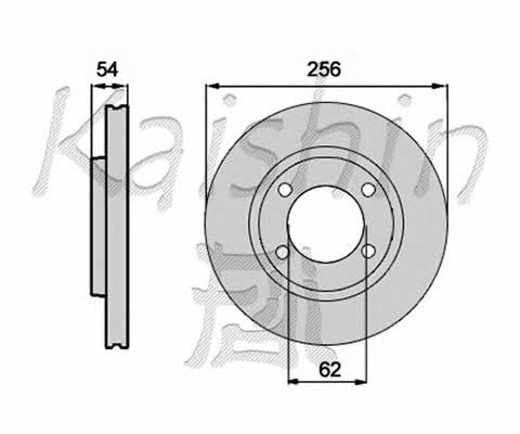 Kaishin CBR052 Unventilated front brake disc CBR052: Buy near me in Poland at 2407.PL - Good price!