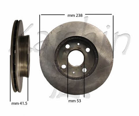 Kaishin CBR087 Front brake disc ventilated CBR087: Buy near me in Poland at 2407.PL - Good price!