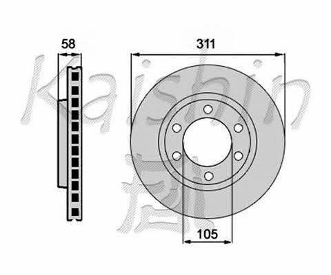 Kaishin CBR154 Front brake disc ventilated CBR154: Buy near me in Poland at 2407.PL - Good price!