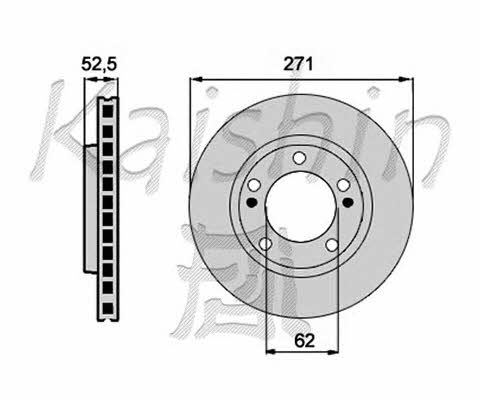 Kaishin CBR160 Front brake disc ventilated CBR160: Buy near me in Poland at 2407.PL - Good price!