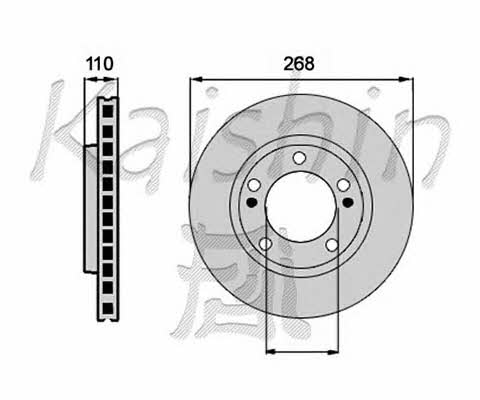 Kaishin CBR236 Диск гальмівний задній вентильований CBR236: Приваблива ціна - Купити у Польщі на 2407.PL!