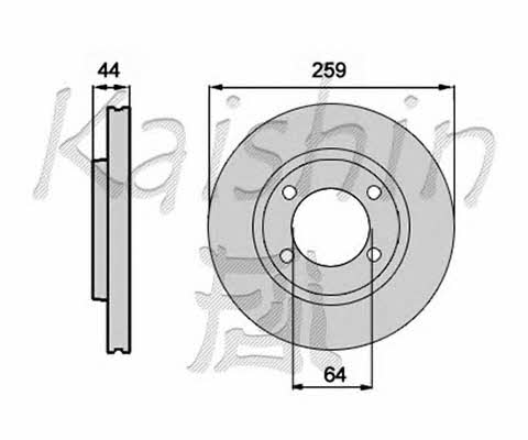 Kaishin CBR257 Rear brake disc, non-ventilated CBR257: Buy near me in Poland at 2407.PL - Good price!