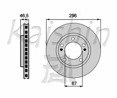 Kaishin CBR388 Front brake disc ventilated CBR388: Buy near me in Poland at 2407.PL - Good price!