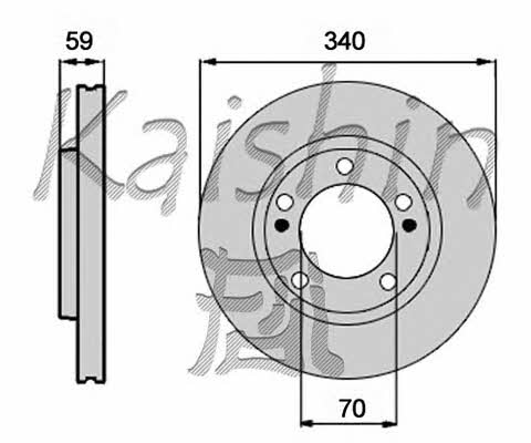 Kaishin CBR417 Rear brake disc, non-ventilated CBR417: Buy near me in Poland at 2407.PL - Good price!