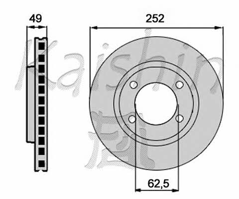 Kaishin CBR432 Front brake disc ventilated CBR432: Buy near me in Poland at 2407.PL - Good price!