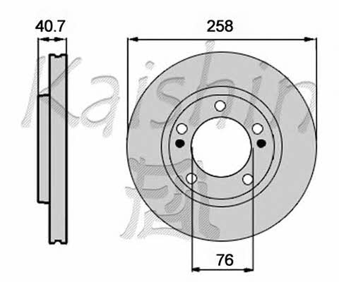 Kaishin CBR475 Rear brake disc, non-ventilated CBR475: Buy near me in Poland at 2407.PL - Good price!