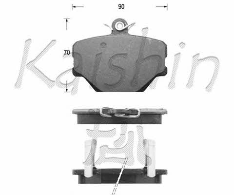 Kaishin D10049 Brake Pad Set, disc brake D10049: Buy near me at 2407.PL in Poland at an Affordable price!