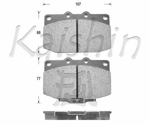 Kaishin D3038 Brake Pad Set, disc brake D3038: Buy near me in Poland at 2407.PL - Good price!