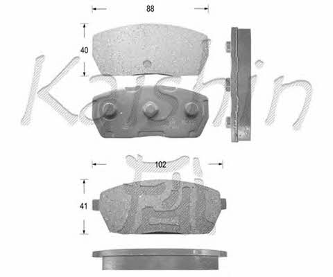 Kaishin D9017 Brake Pad Set, disc brake D9017: Buy near me in Poland at 2407.PL - Good price!