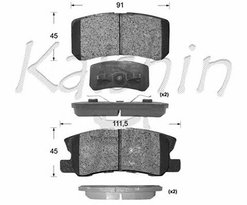 Kaishin FK6106 Brake Pad Set, disc brake FK6106: Buy near me at 2407.PL in Poland at an Affordable price!
