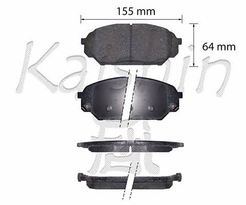 Kaishin D11308 Brake Pad Set, disc brake D11308: Buy near me in Poland at 2407.PL - Good price!
