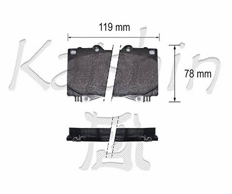 Kaishin FK2177 Brake Pad Set, disc brake FK2177: Buy near me in Poland at 2407.PL - Good price!