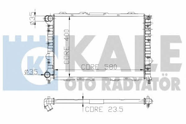 Kale Oto Radiator 230800 Радіатор охолодження двигуна 230800: Приваблива ціна - Купити у Польщі на 2407.PL!