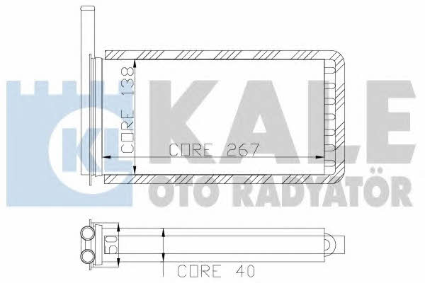 Kale Oto Radiator 104700 Heat exchanger, interior heating 104700: Buy near me in Poland at 2407.PL - Good price!