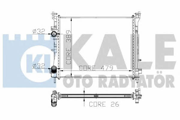 Kale Oto Radiator 226500 Радіатор охолодження двигуна 226500: Приваблива ціна - Купити у Польщі на 2407.PL!