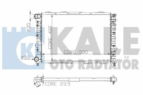 Kale Oto Radiator 231000 Радіатор охолодження двигуна 231000: Приваблива ціна - Купити у Польщі на 2407.PL!