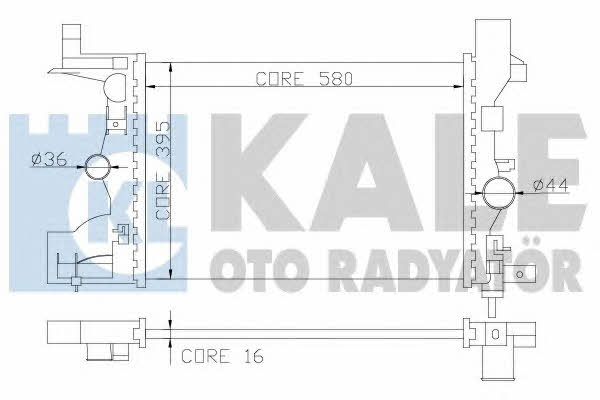 Kale Oto Radiator 349200 Радіатор охолодження двигуна 349200: Приваблива ціна - Купити у Польщі на 2407.PL!