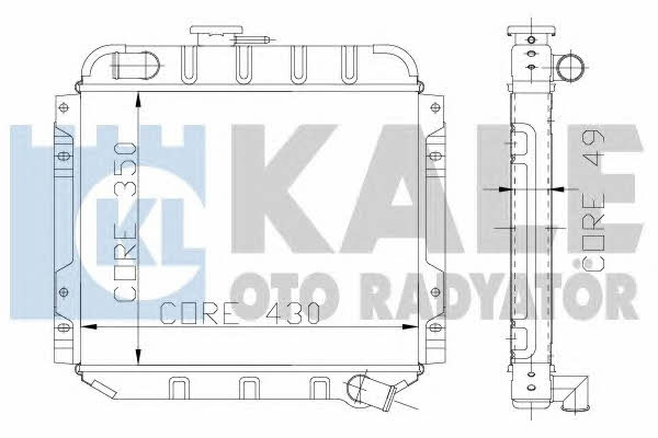 Kale Oto Radiator 102800 Радиатор охлаждения двигателя 102800: Отличная цена - Купить в Польше на 2407.PL!