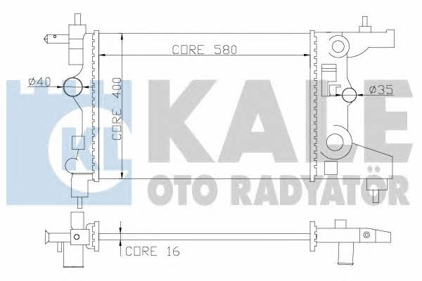 Kale Oto Radiator 355200 Радиатор охлаждения двигателя 355200: Отличная цена - Купить в Польше на 2407.PL!