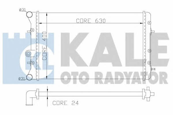 Kale Oto Radiator 353800 Радіатор охолодження двигуна 353800: Приваблива ціна - Купити у Польщі на 2407.PL!