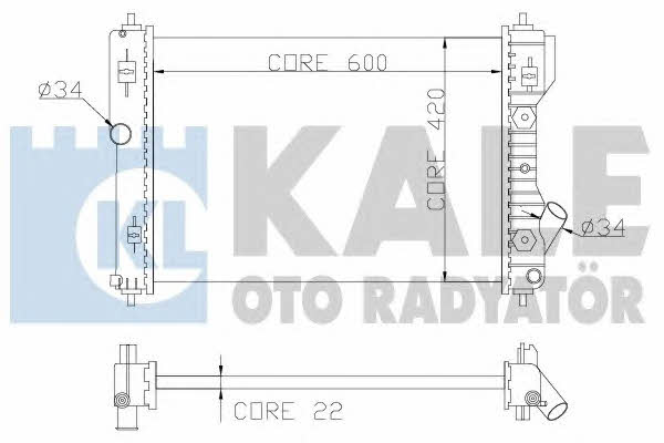 Kale Oto Radiator 355000 Радіатор охолодження двигуна 355000: Приваблива ціна - Купити у Польщі на 2407.PL!