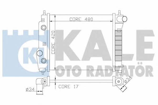 Kale Oto Radiator 354900 Радіатор охолодження двигуна 354900: Приваблива ціна - Купити у Польщі на 2407.PL!