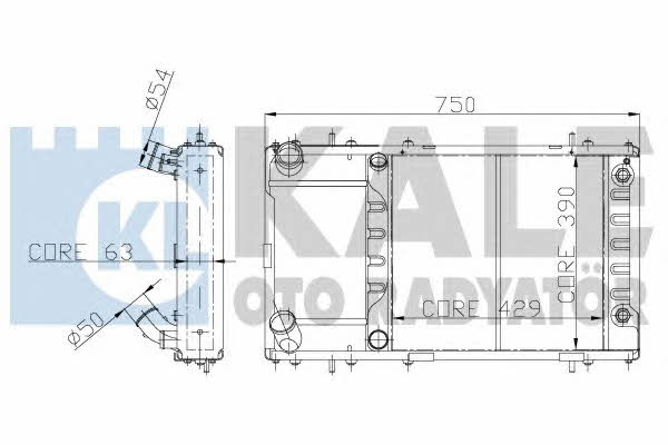 Kale Oto Radiator 121299 Радіатор охолодження двигуна 121299: Приваблива ціна - Купити у Польщі на 2407.PL!