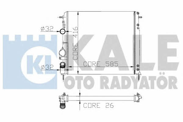 Kale Oto Radiator 251200 Радиатор охлаждения двигателя 251200: Отличная цена - Купить в Польше на 2407.PL!