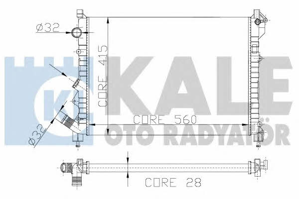 Kale Oto Radiator 127000 Радіатор охолодження двигуна 127000: Приваблива ціна - Купити у Польщі на 2407.PL!