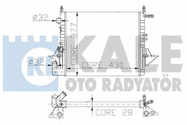 Kale Oto Radiator 130400 Радіатор охолодження двигуна 130400: Приваблива ціна - Купити у Польщі на 2407.PL!
