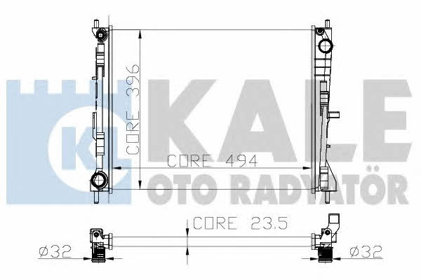 Kale Oto Radiator 128700 Radiator, engine cooling 128700: Buy near me in Poland at 2407.PL - Good price!