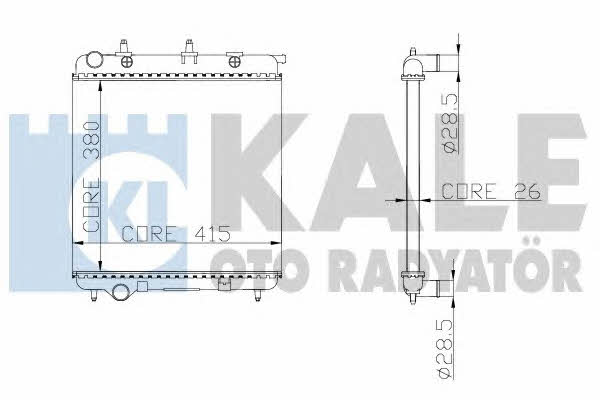 Kale Oto Radiator 297000 Радіатор охолодження двигуна 297000: Приваблива ціна - Купити у Польщі на 2407.PL!