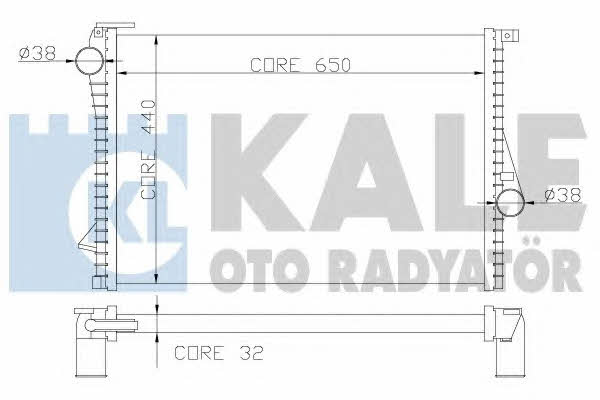 Kale Oto Radiator 348600 Radiator, engine cooling 348600: Buy near me in Poland at 2407.PL - Good price!