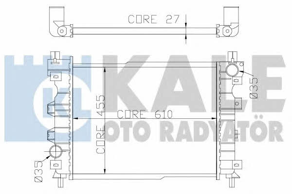 Kale Oto Radiator 350800 Радиатор охлаждения двигателя 350800: Отличная цена - Купить в Польше на 2407.PL!