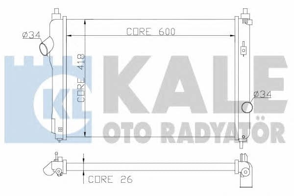 Kale Oto Radiator 355100 Радіатор охолодження двигуна 355100: Приваблива ціна - Купити у Польщі на 2407.PL!