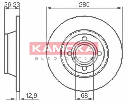 Kamoka 1031036 Тормозной диск передний невентилируемый 1031036: Отличная цена - Купить в Польше на 2407.PL!